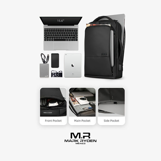 Mochila para Laptop 15.6” Mark Ryden MR9533SJ | Convertible en Maleta, Puerto USB-C