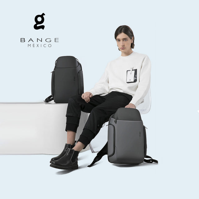 Mochila Ejecutiva Aesthetic para Laptop de 15.6” | Bange – Minimalista con Puerto USB y Apertura 180° BG-7277