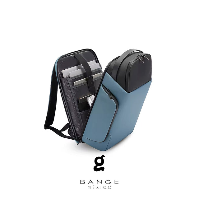 Mochila Ejecutiva Aesthetic para Laptop de 15.6” | Bange – Minimalista con Puerto USB y Apertura 180° BG-7277