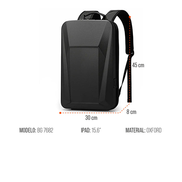Mochila de Tapa dura Bange BG-7682-D | Impermeable y con Candado TSA