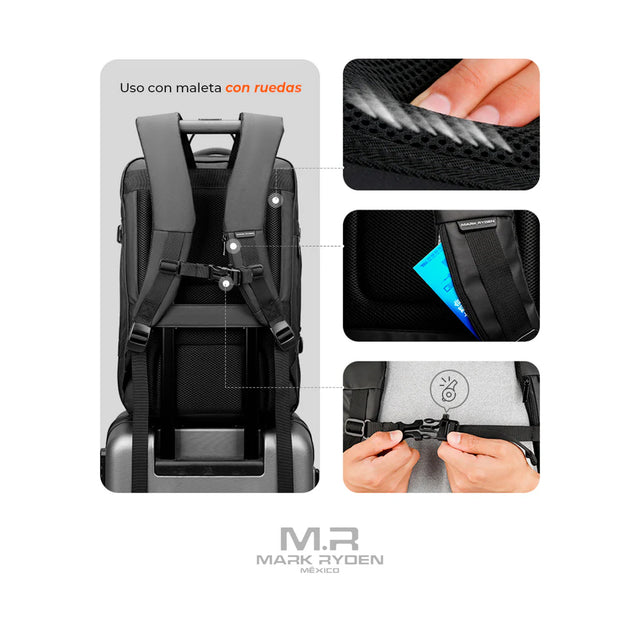 Mochila expandible para viajeros Mark Ryden Modelo 9299KR
