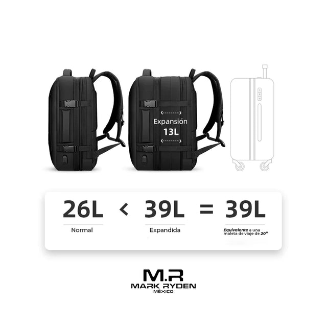 Mochila expandible para viajeros Mark Ryden Modelo 9299KR
