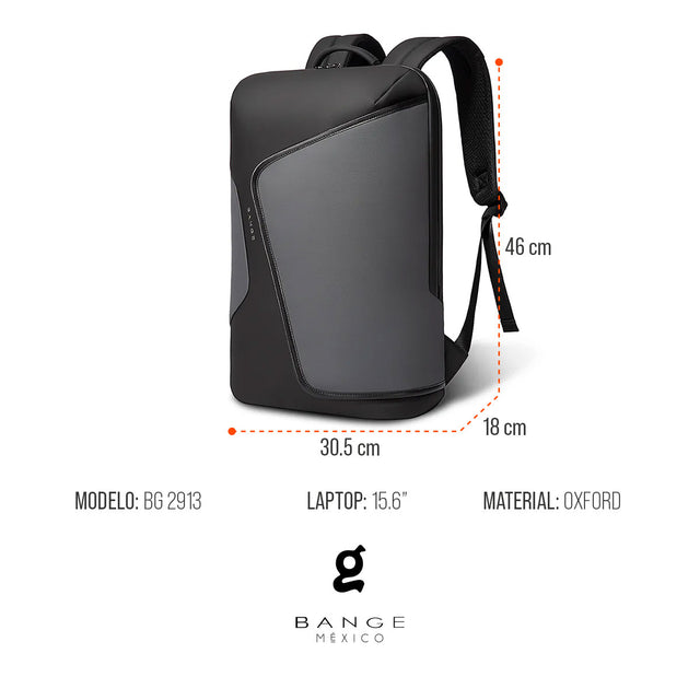 Mochila Moderna Bange BG-2913 | con Cadena retráctil para llaves