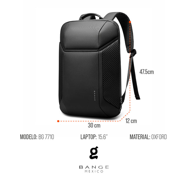 Mochila moderna Bange BG-7710 | Para laptop de 15.6” Diseño en piel sintética