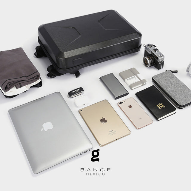 Mochila Futurista Bange BG-2839 | de Tapa Dura y con Candado Antirrobo TSA