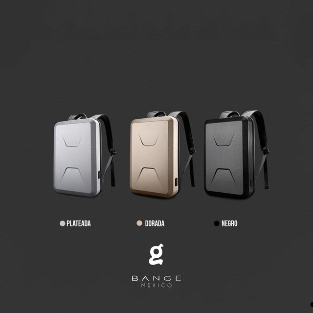 Mochila Futurista Bange BG-2839 | de Tapa Dura y con Candado Antirrobo TSA
