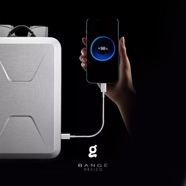 Mochila Futurista Bange BG-2839 | de Tapa Dura y con Candado Antirrobo TSA