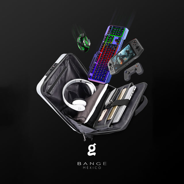 Mochila Futurista Bange BG-2839 | de Tapa Dura y con Candado Antirrobo TSA