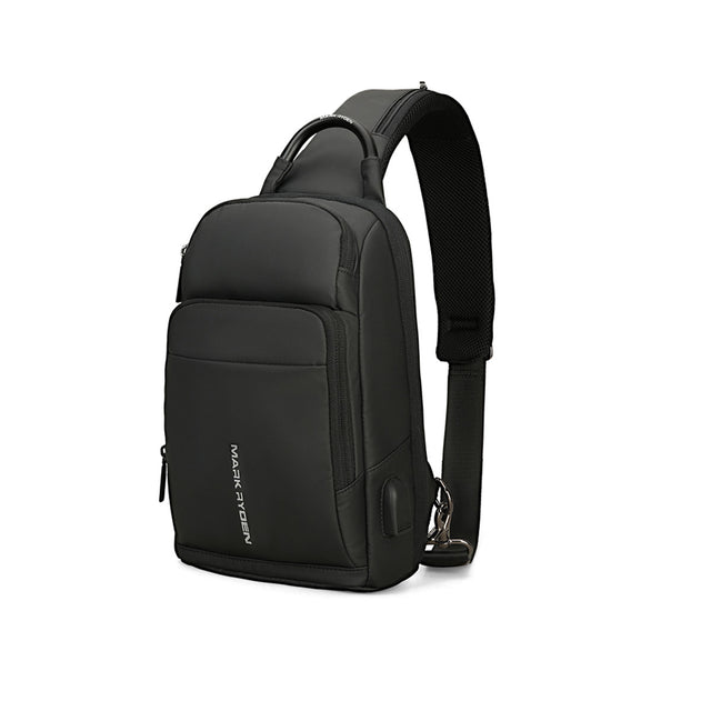 Mochila Escolar Mark Ryden MR7618: Bandolera Ejecutiva con Puerto USB y Diseño Impermeable