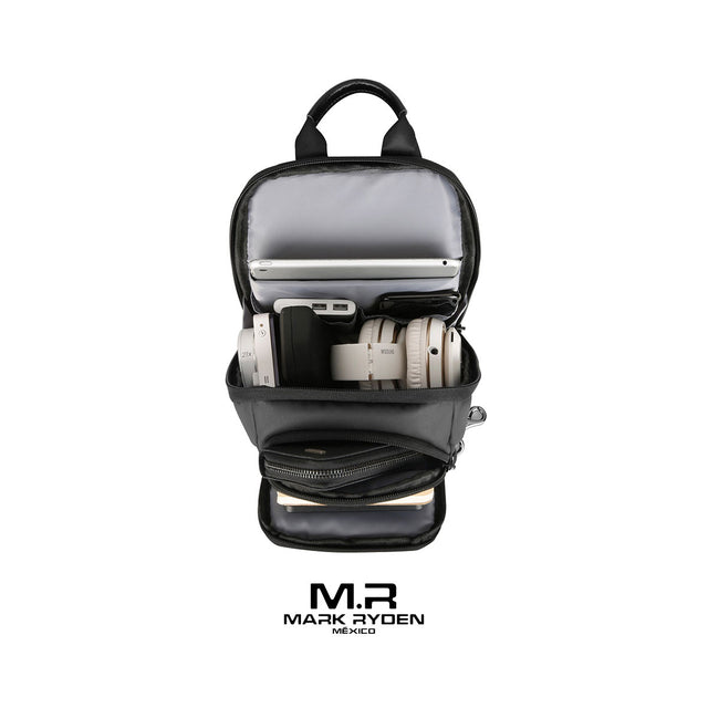 Mochila Escolar Mark Ryden MR7618: Bandolera Ejecutiva con Puerto USB y Diseño Impermeable