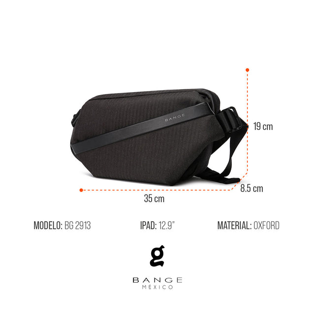 Bandolera Cruzada para iPad de 12,9” BG-7399 | con Compartimento Expandible y Bolsillos Organizadores
