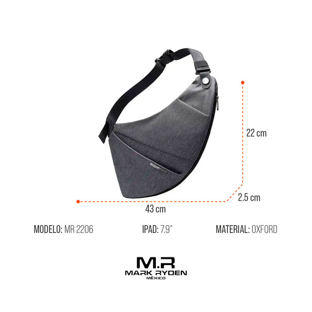 Bandolera Mark Ryden MR 2206 para iPad 7.9” | Urbana, Expandible y Repelente al Agua