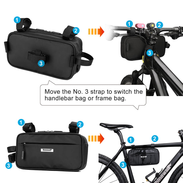 Rhinowalk Bolsa Manubrio o Cuadro de Bicicleta, Multifuncional.