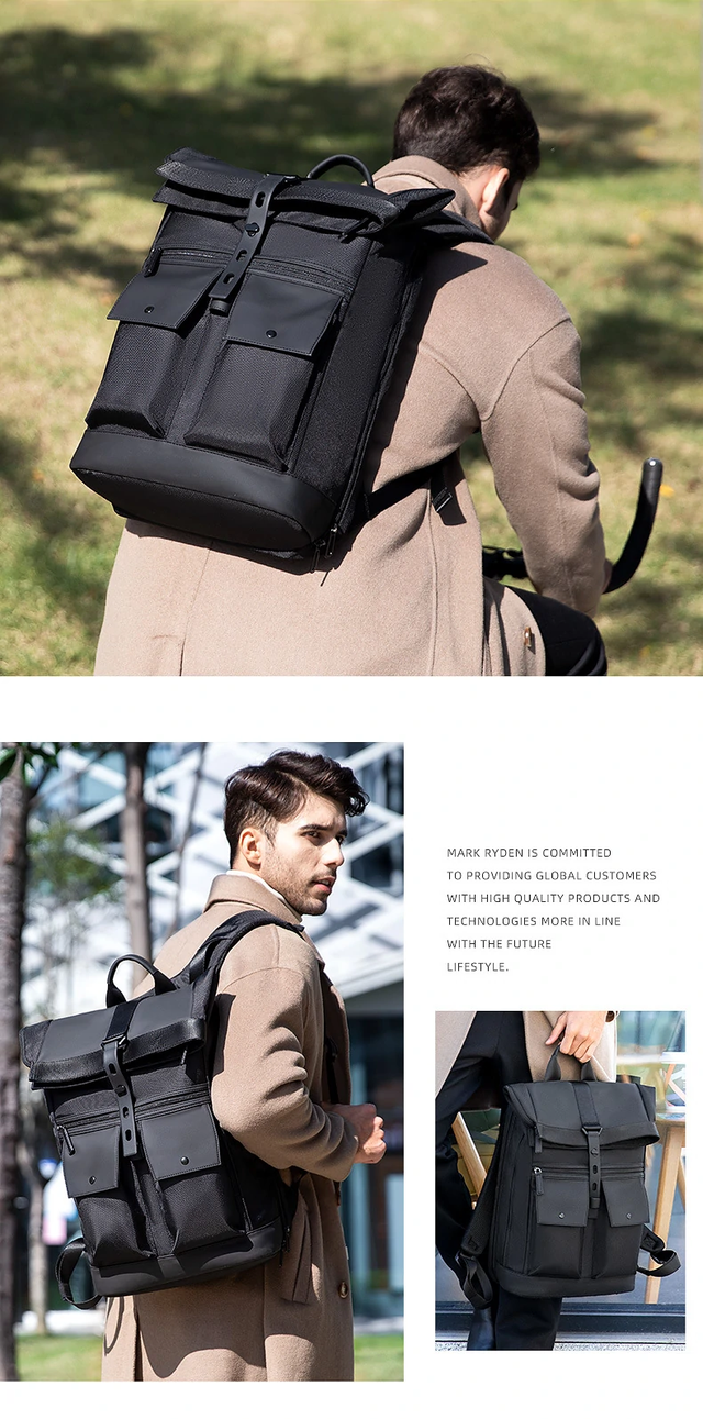 Mochila Mark Ryden. Bolsillo antirrobo con correas acolchadas. Repelente al agua. Para laptop de 15.6″ y tablet 9.7″. Modelo 1696