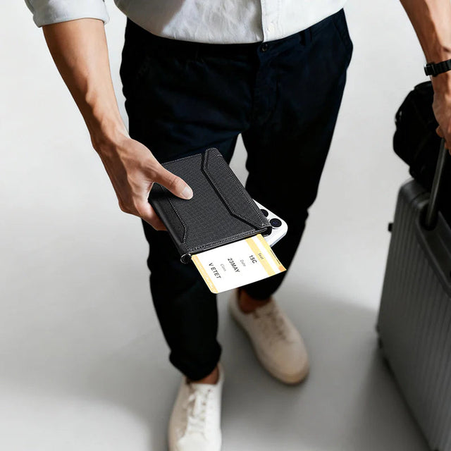 Cartera cruzada con acceso instantáneo para tarjetas de viaje y embarque MR 604