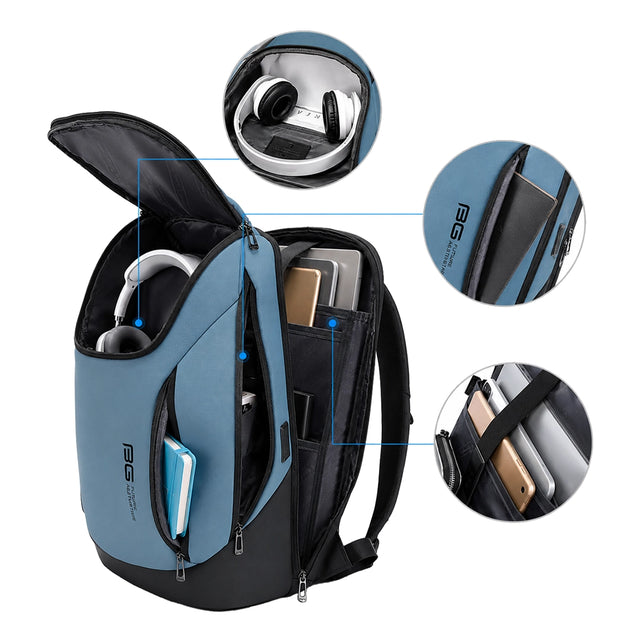 Mochila Ejecutiva para Laptop 15.6” con Puerto USB, Apertura 180° y Gran Capacidad – BG-2517