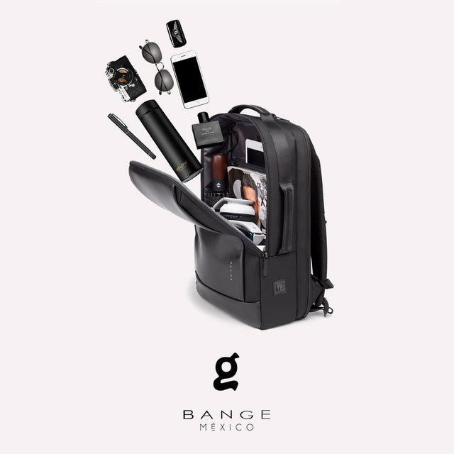 BANGE Mochila Negra con puerto USB, para Laptop de 15.6” Modelo BG-S52