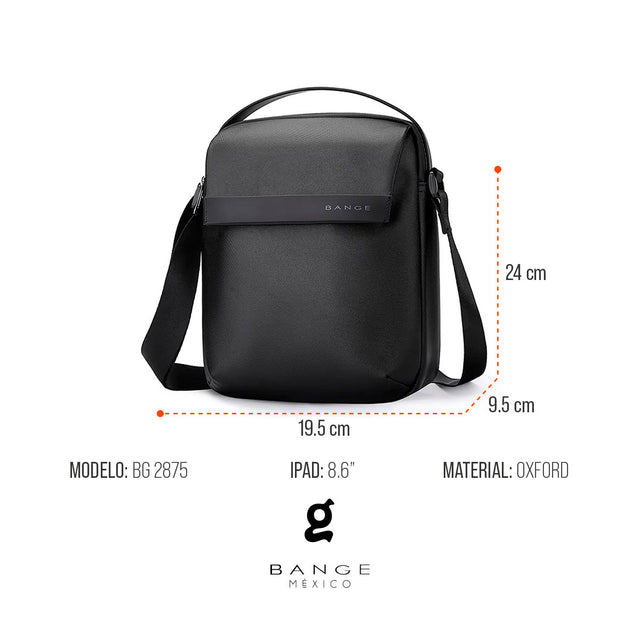 Mochila Cruzada Bange BG-2875 | Ideal para Gadgets, para iPad de 8,6”