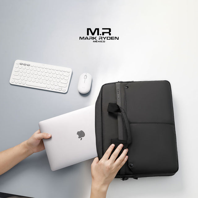 Maletín Moderno para Laptop 15.6” | Expandible, Impermeable y de Estilo Mark Ryden MR 8001D
