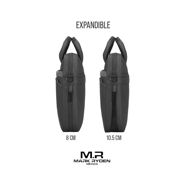 Maletín Moderno para Laptop 14” y 15.6” | Expandible, Impermeable y de Estilo Aesthetic Mark Ryden MR8001