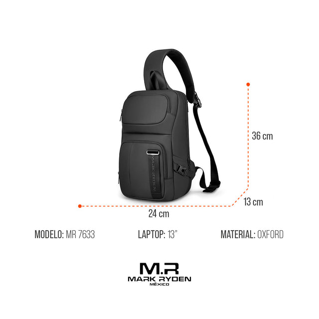 Bandolera Repelente al agua Mark Ryden MR7633 para Laptop 13" | Ligera para Oficina o Ciudad