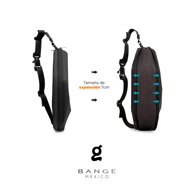 Mochila Cruzada Ligera Bange BG-7502 | con Expansión de 7cm para Tablet de 7.9”