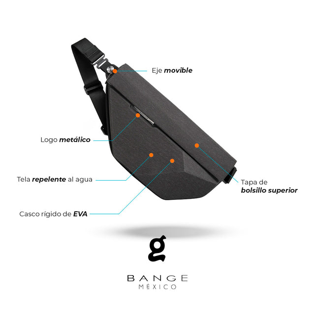 Mochila Cruzada Ligera Bange BG-7502 | con Expansión de 7cm para Tablet de 7.9”