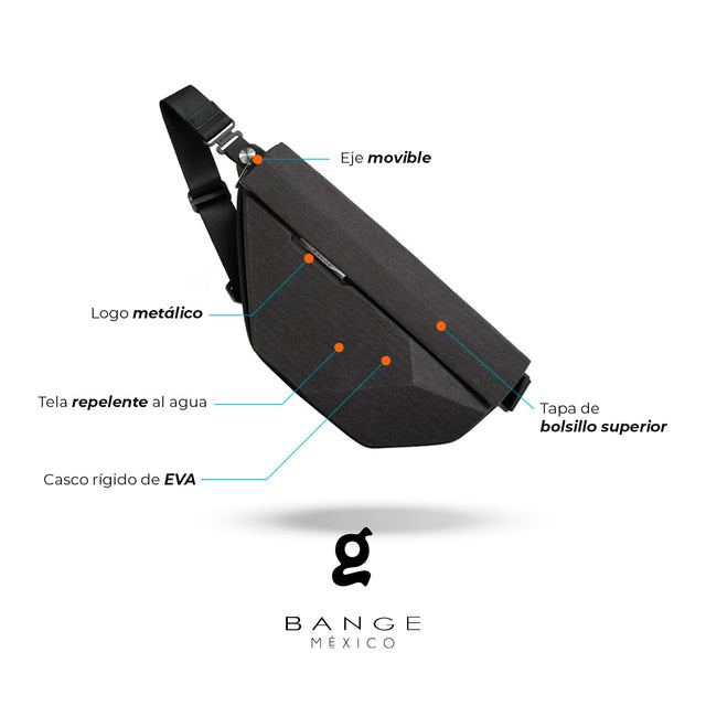 Mochila Cruzada Ligera Bange BG-7502 | con Expansión de 7cm para Tablet de 7.9”