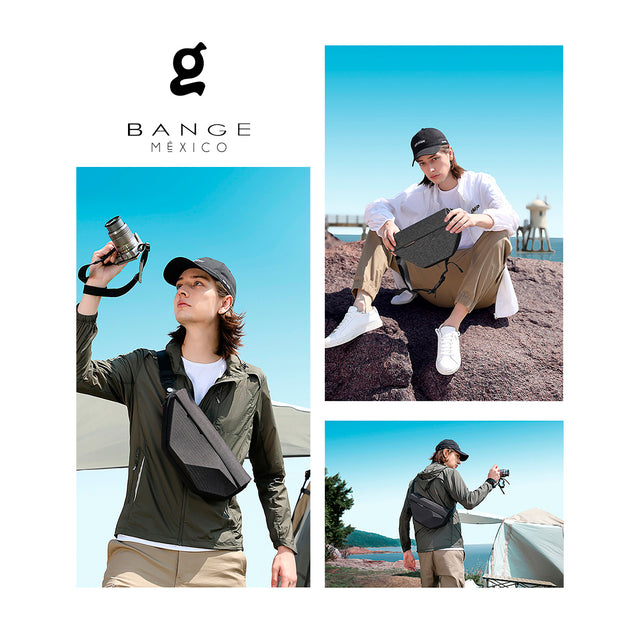 Mochila Cruzada Ligera Bange BG-7502 | con Expansión de 7cm para Tablet de 7.9”