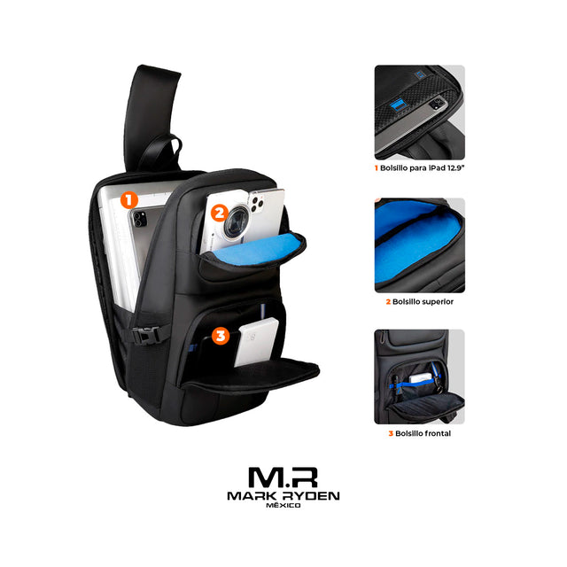 Bandolera Repelente al agua Mark Ryden MR7633 para Laptop 13" | Ligera para Oficina o Ciudad