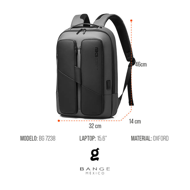 Mochila Ejecutiva Bange BG-7238 | con Diseño Ergonómico y Bolsillos de Fácil Acceso