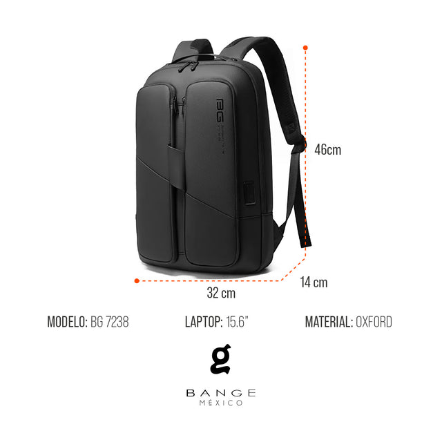 Mochila Ejecutiva Bange BG-7238 | con Diseño Ergonómico y Bolsillos de Fácil Acceso