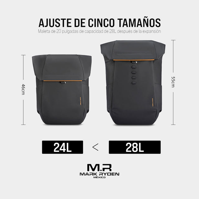 Mochila Ejecutiva Expandible para Laptop de 17” | Mark Ryden – Aesthetic, Impermeable y con Apertura 180° MR2975