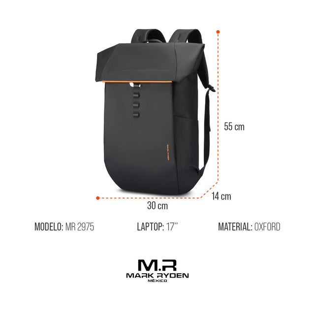 Mochila Ejecutiva Expandible para Laptop de 17” | Mark Ryden – Aesthetic, Impermeable y con Apertura 180° MR2975