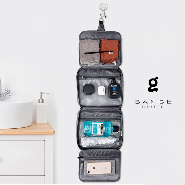 Neceser con Apertura 180° Bange BG-7529 |Bolsillos Impermeables y Gancho para Colgar