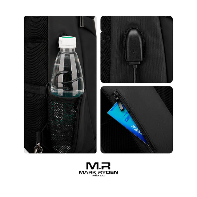 Mochila Cruzada Mark Ryden MR7069 para Tablet 9.7” | Puerto USB y  Repelente al Agua