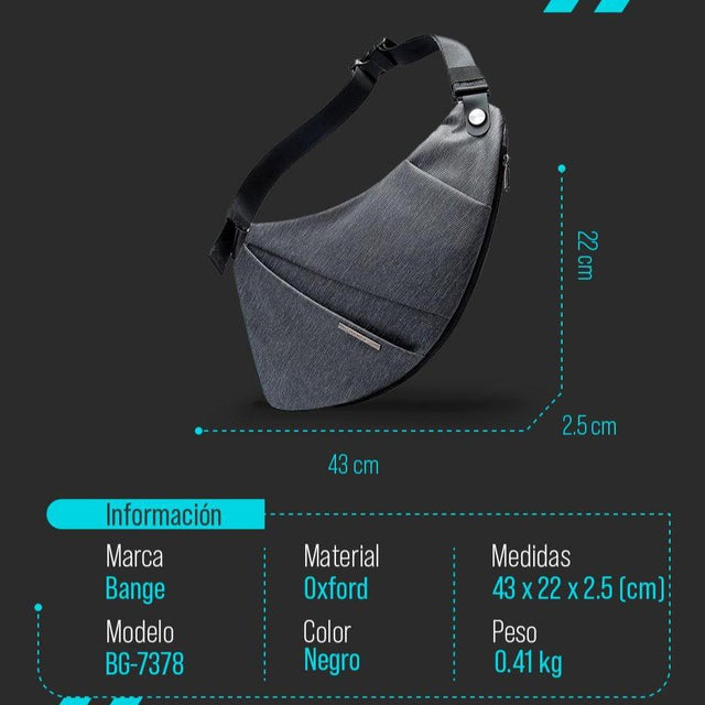Mochila cruzada Bange.Material repelente al agua. Modelo BG-7378