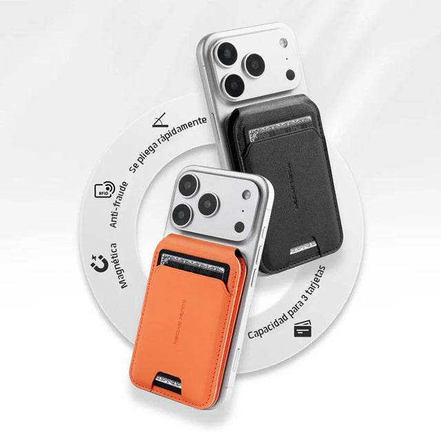 Tarjetero plegable MagSafe delgado para llevar con estilo todos los días MR21