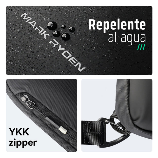 Bandolera Ejecutiva Aesthetic Negra | Moderna, Compacta y Funcional para Profesionales Mark Ryden MR732