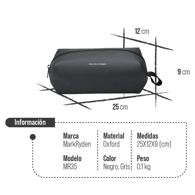 Neceser de Viaje Impermeable | Organizador Compacto de Aseo & Accesorios MR 35