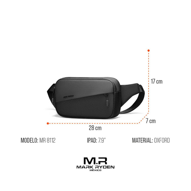 Cangurera cruzada Mark Ryden. Estilo casual y espacio para iPad de 7.9″ y accesorios. Modelo 8112