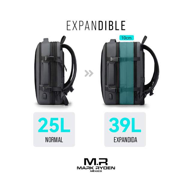 Mochila expandible para viajeros Mark Ryden Modelo 9299KR