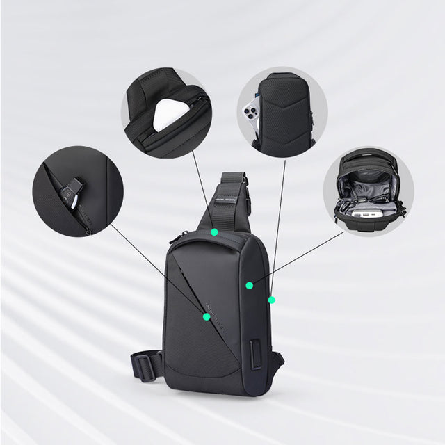 Bolsa Crossbody Mark Ryden – Sling Antirrobo Impermeable con Compartimentos Organizadores MR 127