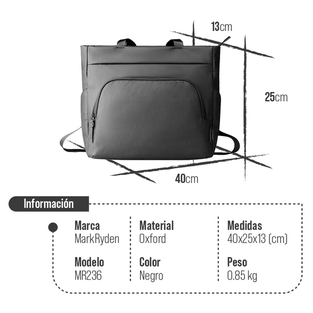 Bolso Bandolera para Laptop Mark Ryden Impermeable de Gran Capacidad MR 236