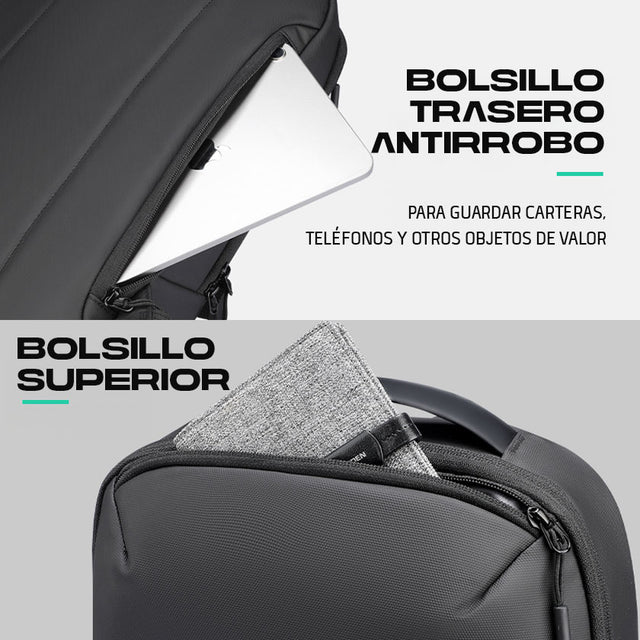 Mochila Mark Ryden Impermeable Minimalista para Laptop 15” – Ligera, Moderna y de Alta Durabilidad MR 2408