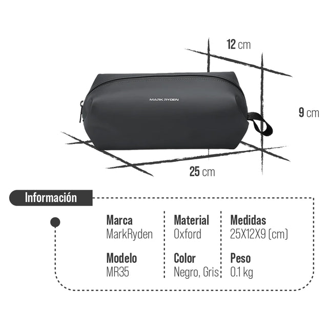 Neceser de Viaje Impermeable | Organizador Compacto de Aseo & Accesorios MR 35