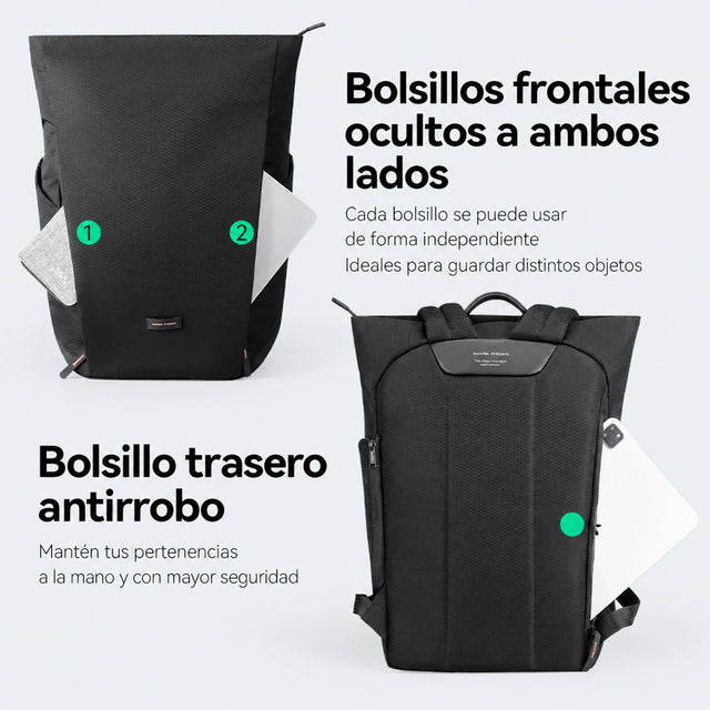 Mochila Versátil Mark Ryden MR 4666 | Expandible, Estabilidad con Correa Pecho