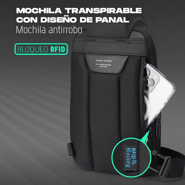 Mochila Cruzada Mark Ryden con Protección RFID para Uso Diario MR 707