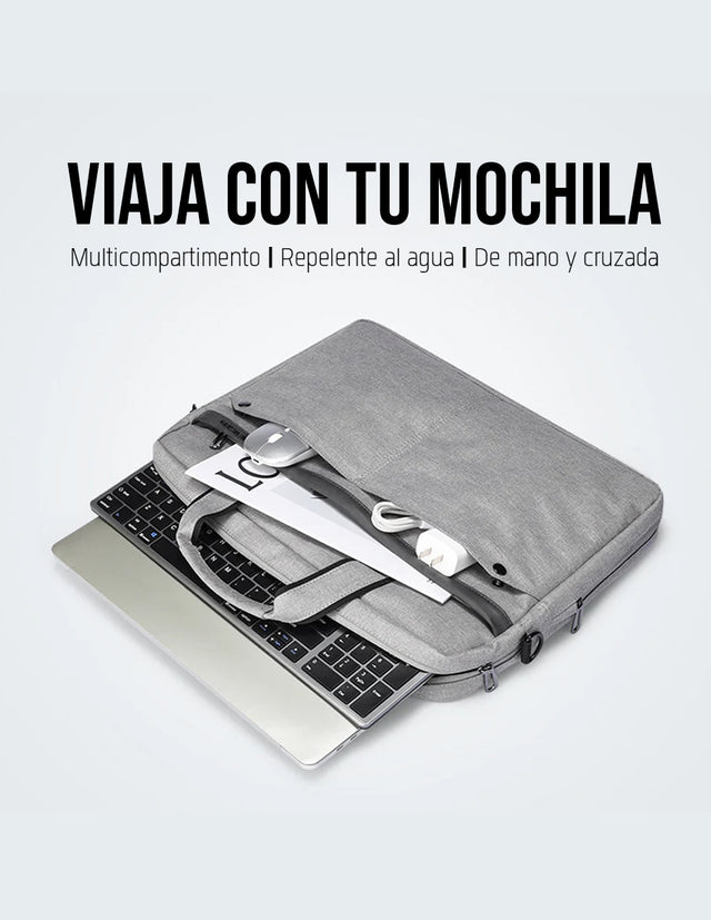 Maletín Moderno para Laptop 14”  | Expandible, Impermeable y de Estilo  Mark Ryden MR 8001X