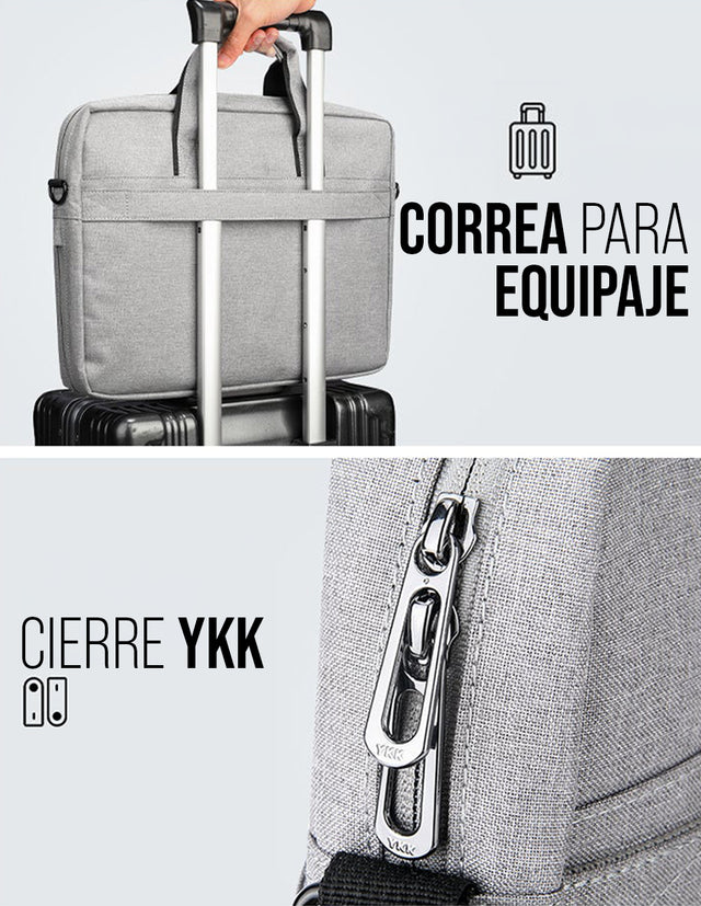 Maletín Moderno para Laptop 14”  | Expandible, Impermeable y de Estilo  Mark Ryden MR 8001X
